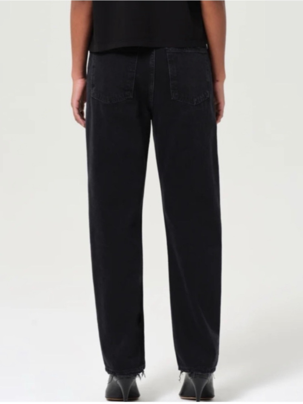 Agolde 90’s Jeans High Rise Relaxed Straight Leg Black Tar